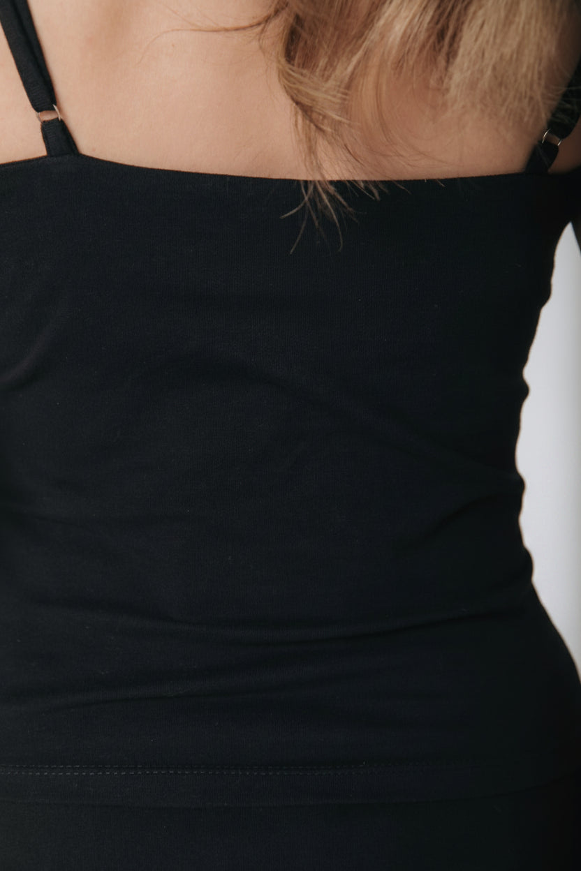 Strap Tank Top | Black